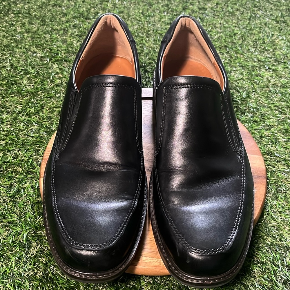 Ecco Holton Apron Toe Black Loafers Size 43 Men’s 9.5 Extra Width